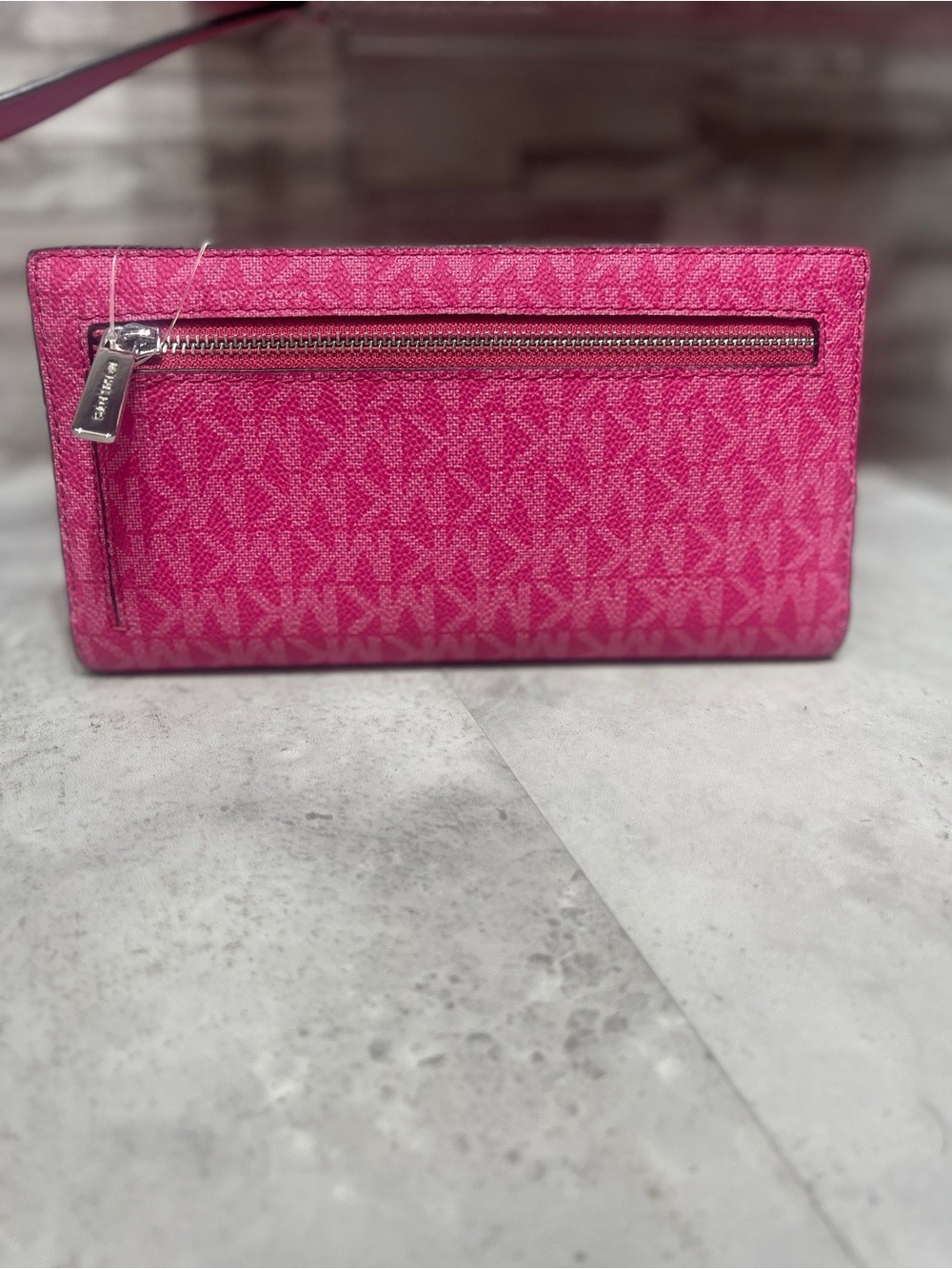 Michael Kors Carson Medium Center Zip Satchel & Matching Wallet Set Dragonfruit - Picture 8 of 10